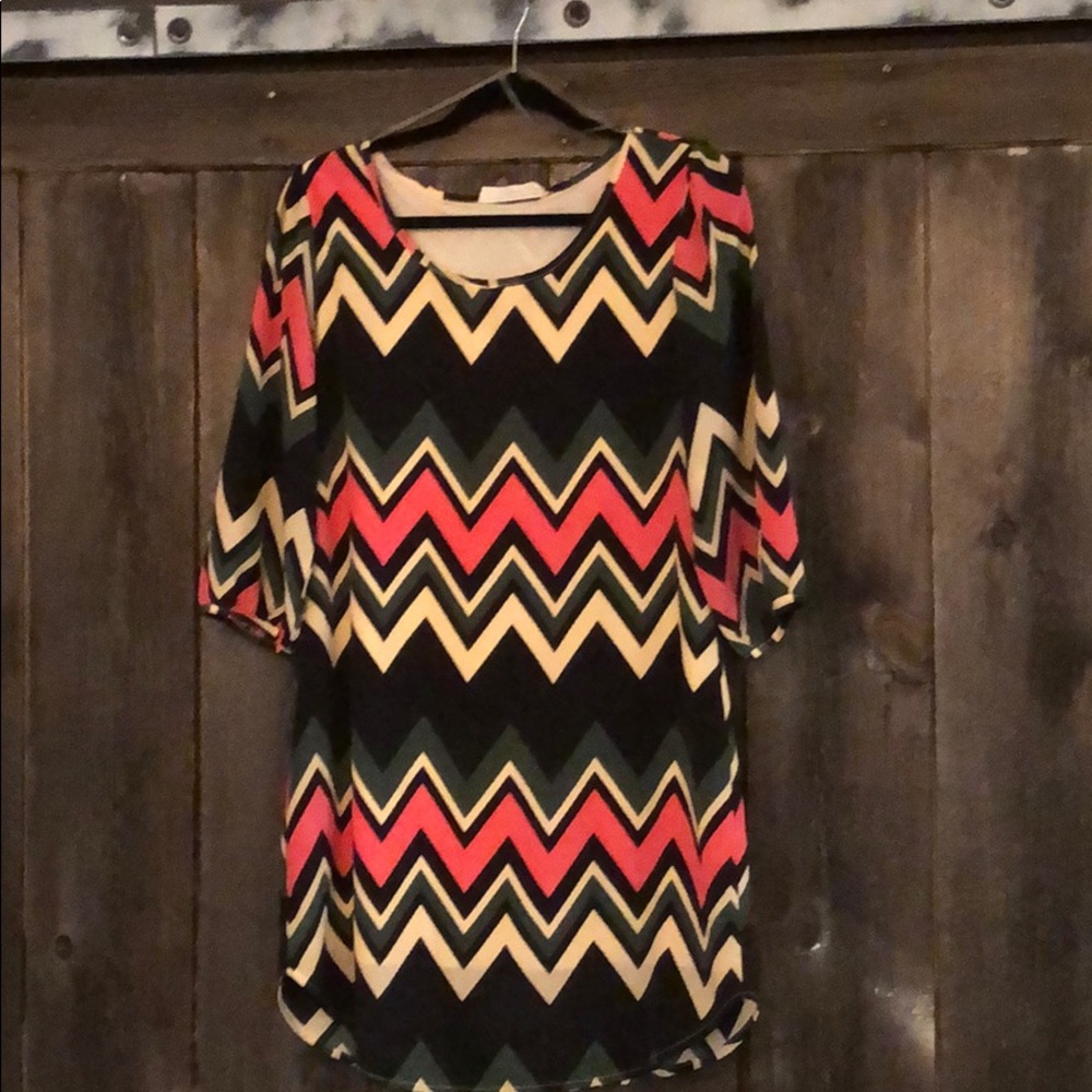Short sheath, chevron dress